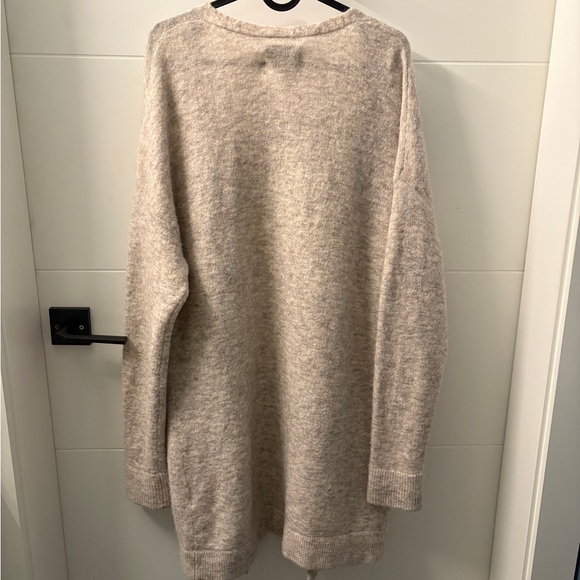 Wilfred Free Aronson Cream Open-Front Longline Cardigan, Alpaca Blend - Picture 4 of 9